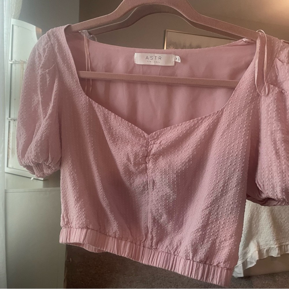 Mauve trendy astr crop top